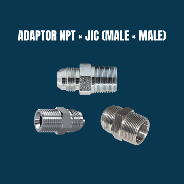 ADAPTOR NPT × JIC (MALE × MALE)_04-04 MB × MJ